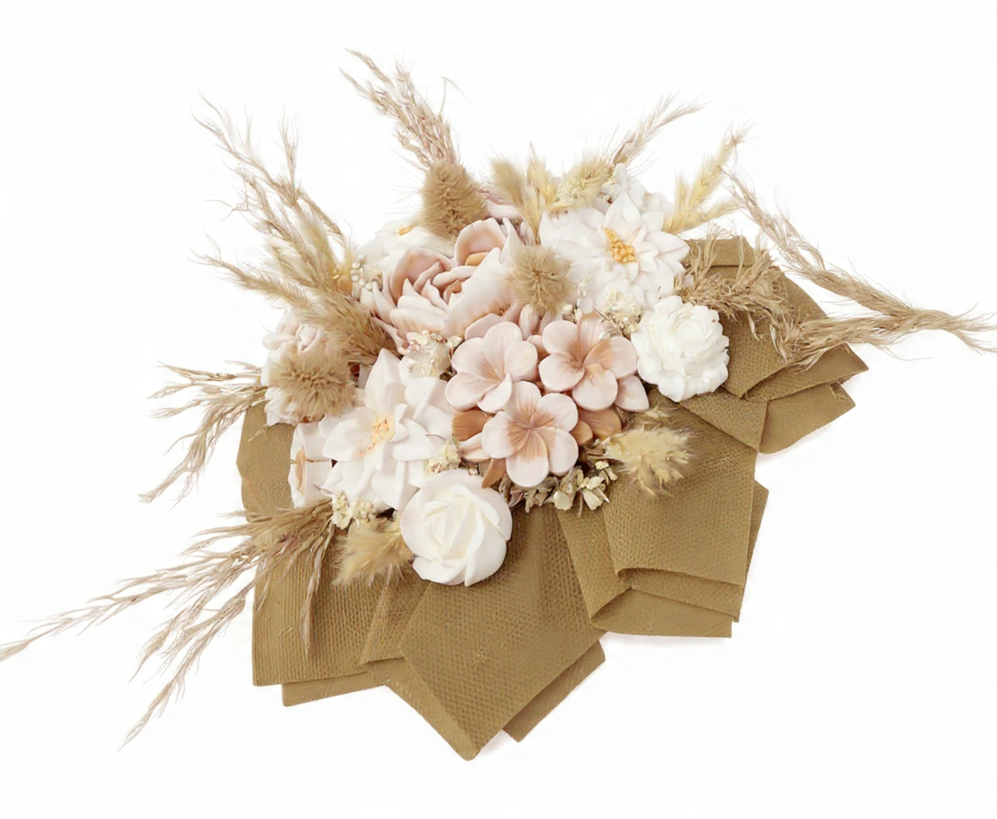 Petit centre de table en fleurs de cire parfumées – Parfums et couleurs au choix – Image 2