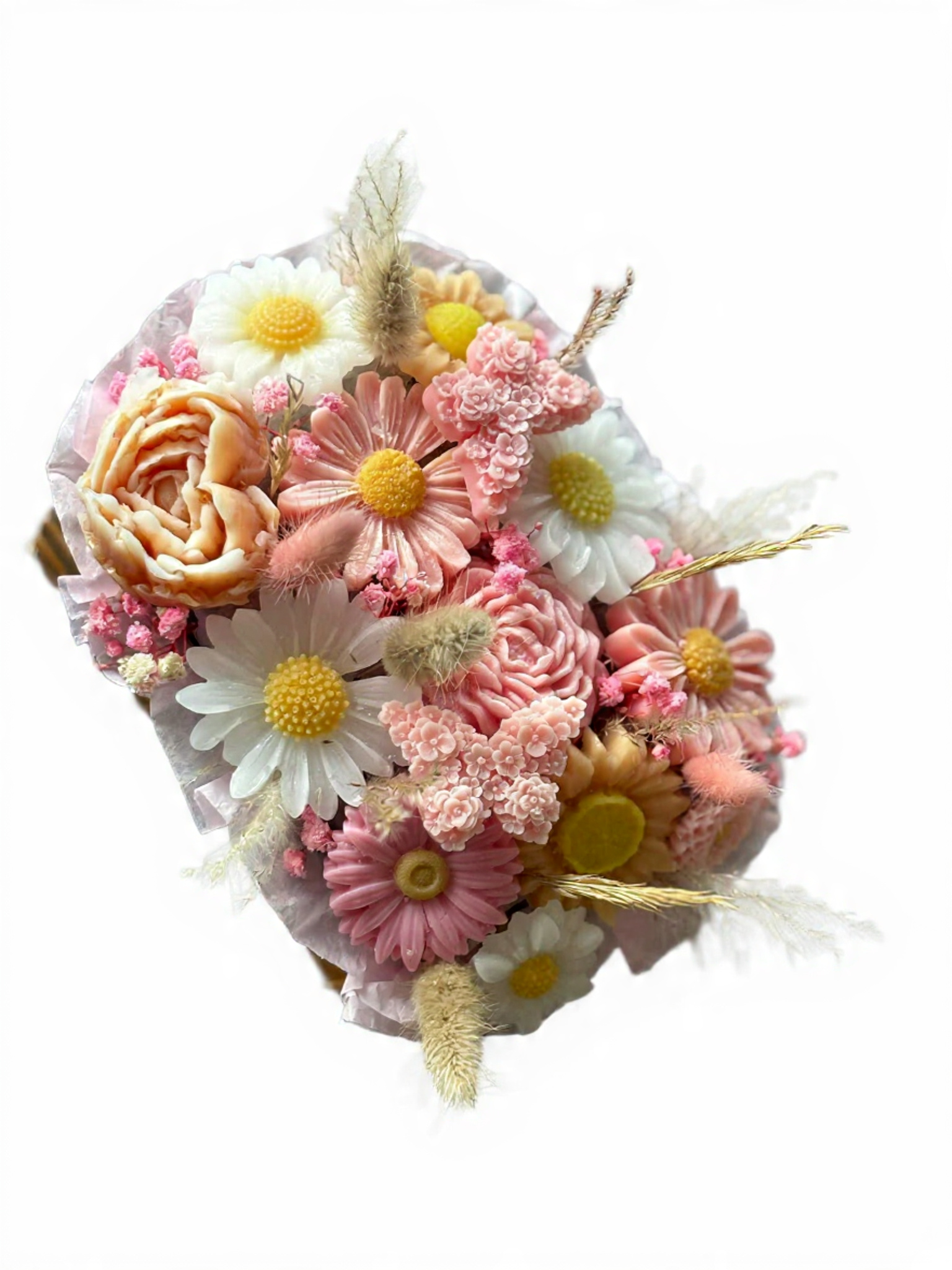Caissette en Bois avec Fleurs en Cire Parfumée – Composition Florale Personnalisable – Image 5