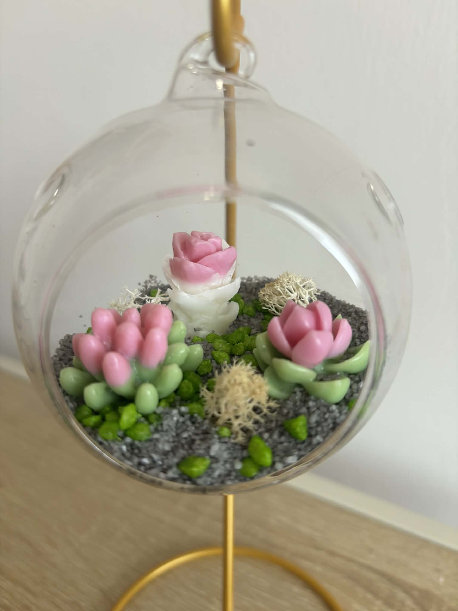 Composition de Succulentes en Cire Parfumée sur Support Métal – Personnalisable – Image 3